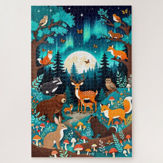 Magical Woodland Creatures Forest Puzzle - Deer Fo (Vertical)