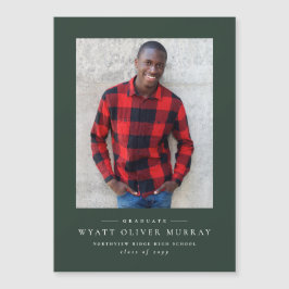 Magnate de graduación verde clásico simple