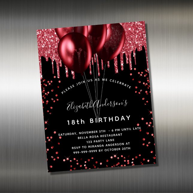 Magnate de invitación de cumpleaños para globos ro (Subido por el creador)