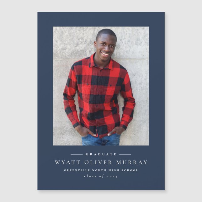 Magnate de invitación de graduación naval clásico  (Anverso)