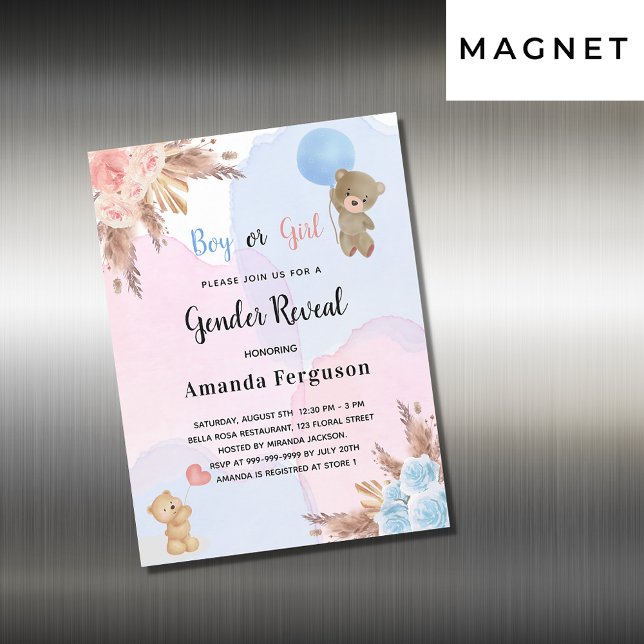 Magnate de invitación de peluche para revelar géne (Subido por el creador)