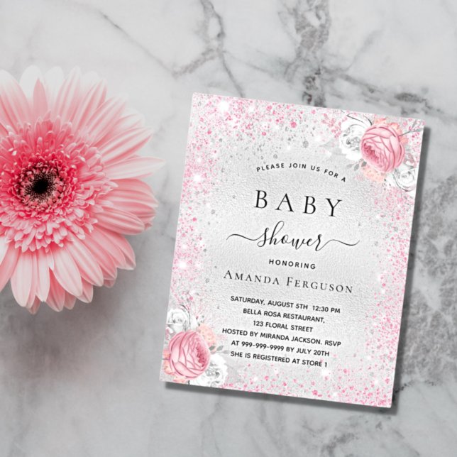 Magnate de invitación floral rosa de la ducha de b (Subido por el creador)