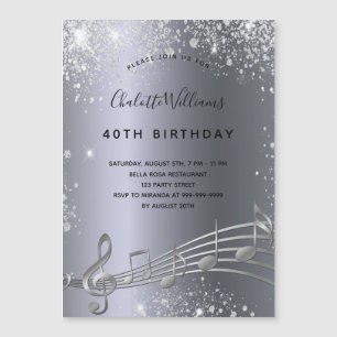 Magnate de invitación para notas de música de plat