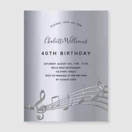 Magnate de invitación para notas de música de plat