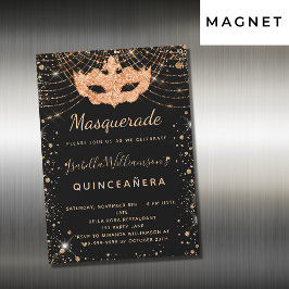 Magnate de invitación quinceanera negro