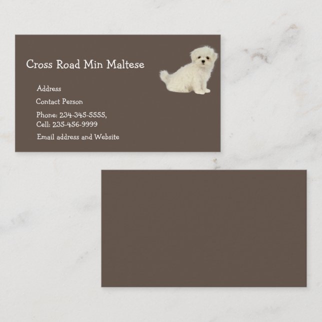 Magnate de tarjeta de visita para el Mascota de pe (Anverso / Reverso)
