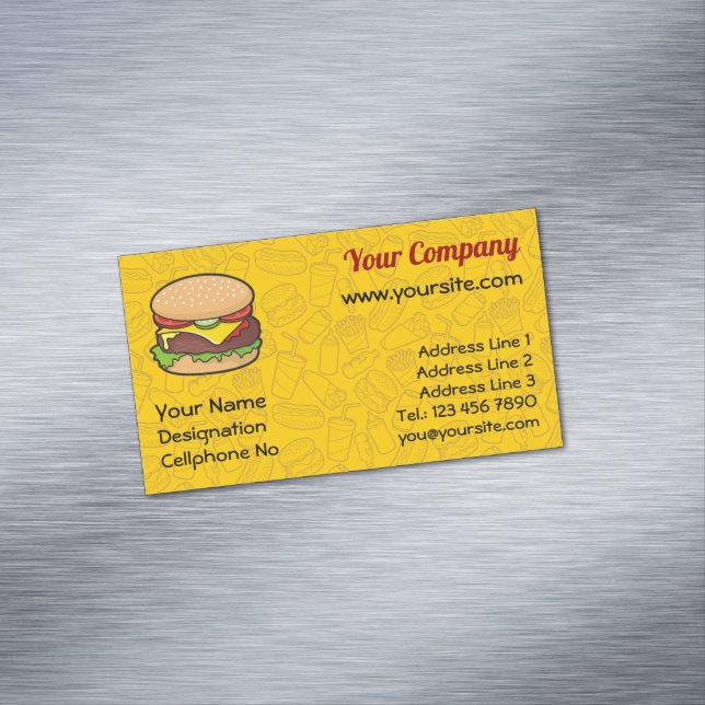 Magnate de tarjetas de visita Cheeseburger (In Situ)