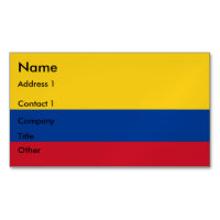 Magnate de tarjetas de visita con bandera de Colom