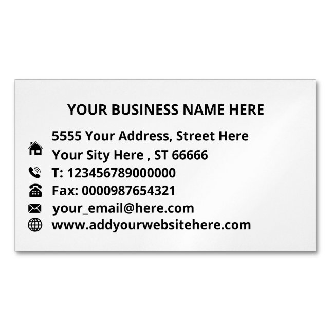 Magnate de tarjetas de visita de tu empresa person (Anverso)