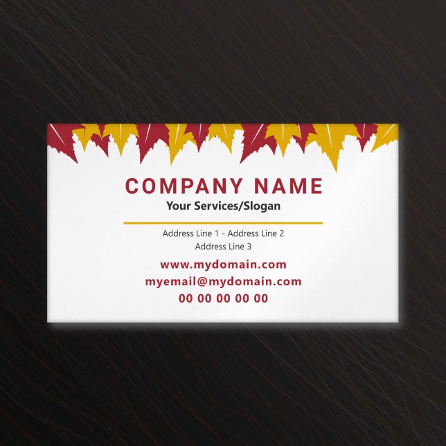 Magnate de tarjetas de visita Maple Leaf (Maple Leaf Business Card Magnet)