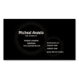 Magnate de tarjetas de visita negro moderno