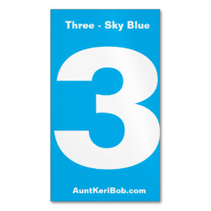 Magnate de tarjetas de visita número tres Sky Blue