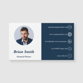 Magnate de tarjetas de visita White-Blue de Financ