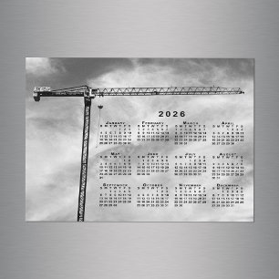 Magnate del calendario de la foto de la grúa de co