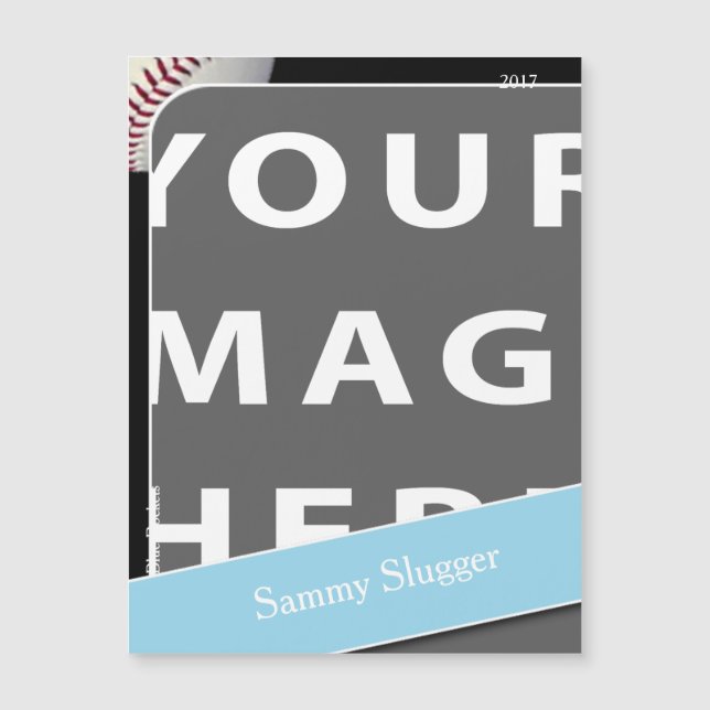 Magnate fotográfico personalizado de béisbol (Anverso)
