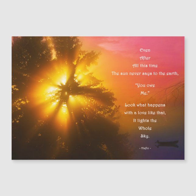 Magneetkaart met Hafiz - Even after all this time (Anverso)