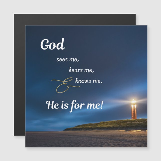 Magnet - Azul - Dios me conoce (Anverso/Reverso)