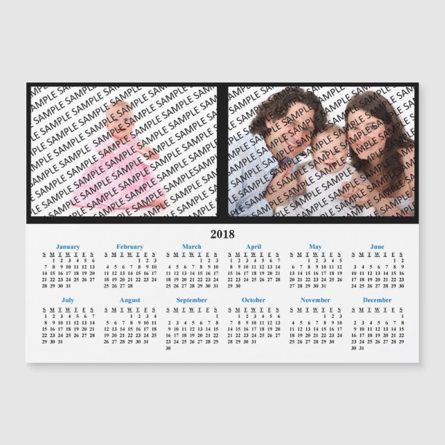 Magnet de calendario de Personalizado de retrato f (Anverso)