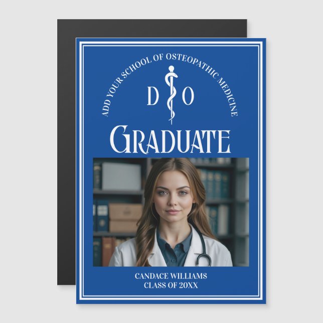 Magnet de graduación de la Escuela de Medicina Ost (Anverso/Reverso)