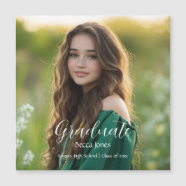 Magnet de graduación fotográfica de caligrafía mod