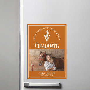 Magnet de graduación fotográfica de la Escuela Vet