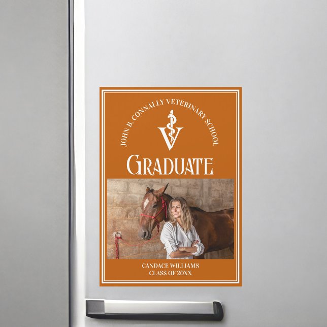 Magnet de graduación fotográfica de la Escuela Vet (Subido por el creador)