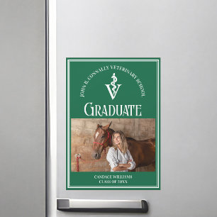 Magnet de graduación fotográfica de la Escuela Vet