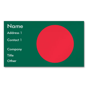 Magnet de tarjetas de visita con bandera de Bangla