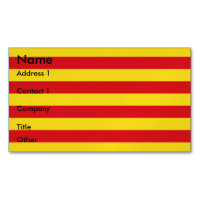 Magnet de tarjetas de visita con bandera de Catalu