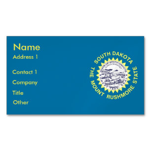 Magnet de tarjetas de visita con bandera de Dakota