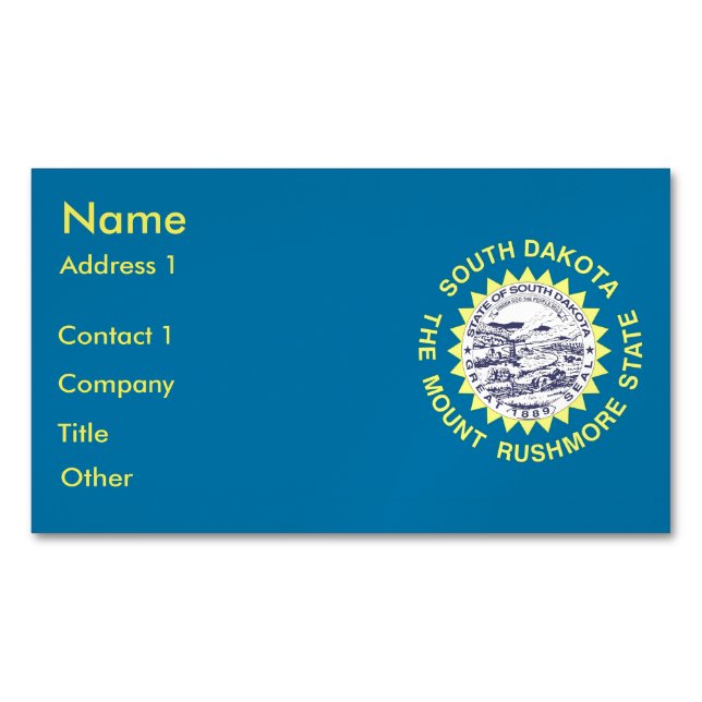 Magnet de tarjetas de visita con bandera de Dakota (Anverso)
