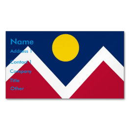 Magnet de tarjetas de visita con bandera de Denver
