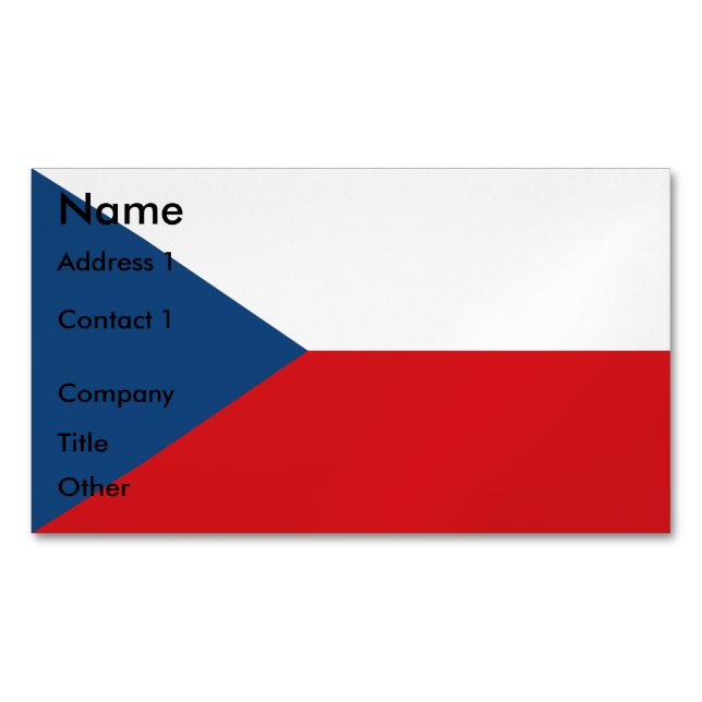 Magnet de tarjetas de visita con bandera de la Rep (Anverso)
