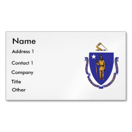 Magnet de tarjetas de visita con bandera de Massac