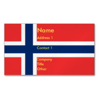 Magnet de tarjetas de visita con bandera de Norueg