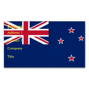 Magnet de tarjetas de visita con bandera de Nueva 