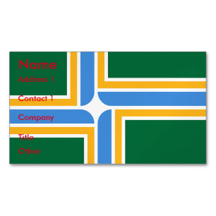 Magnet de tarjetas de visita con bandera de Portla