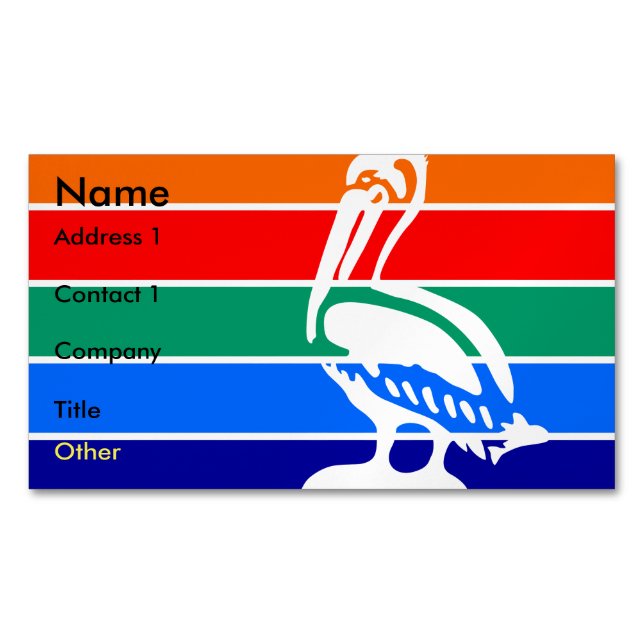 Magnet de tarjetas de visita con bandera de San Pe (Anverso)