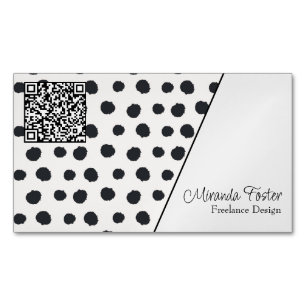 Magnet de tarjetas de visita de código QR con punt