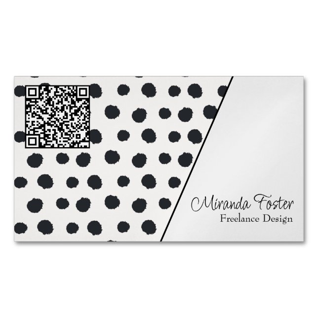 Magnet de tarjetas de visita de código QR con punt (Anverso)