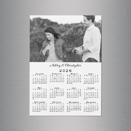 Magnet del calendario 2026 personalizado de sus no