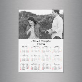 Magnet del calendario de nombres de fotos personal