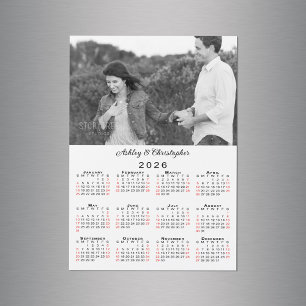 Magnet del calendario de nombres de fotos personal