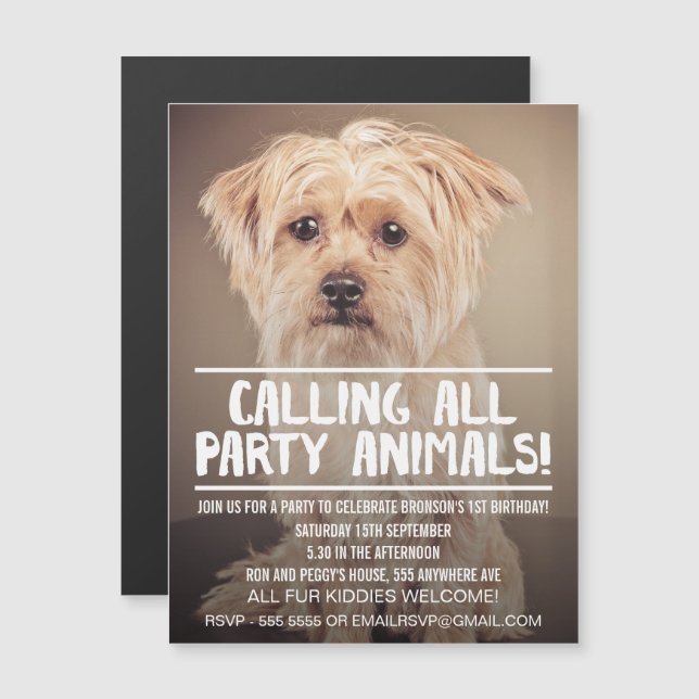 |MAGNET| Invitación a la fiesta de los perros (Anverso/Reverso)