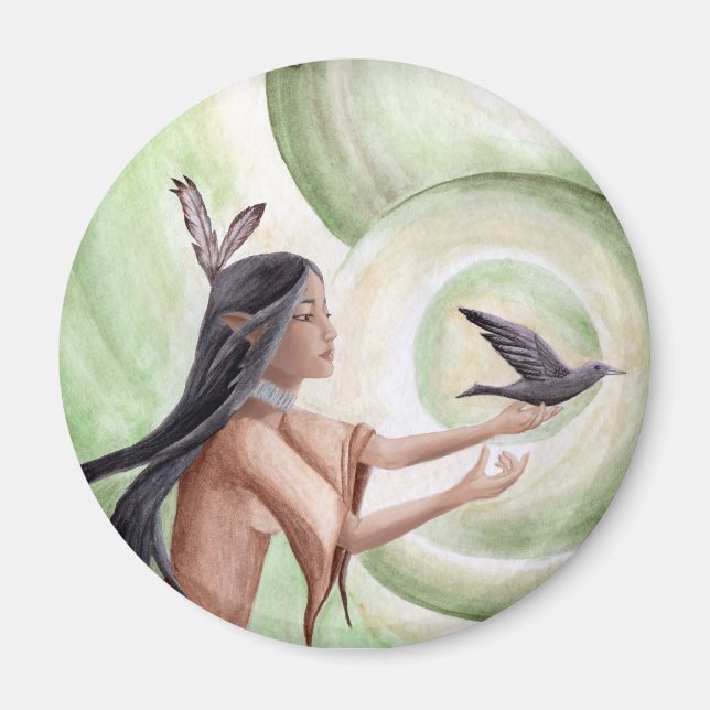 Magnet nativo americano imán indio americano (Frente)