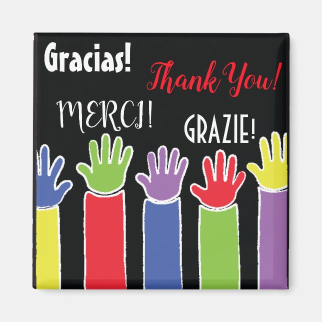 Magnet Square Gracias A Un Gran Imán (Frente)