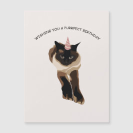 Magnetic card purrfect birthday