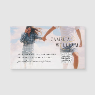 MAGNETIC FOTO Save Date QR Code Boda Web