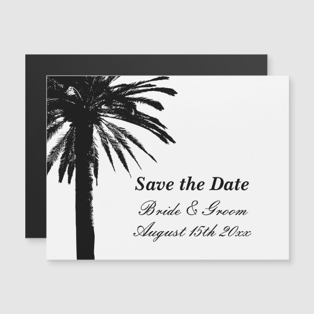 Magnetic guardar la tarjeta de fecha para la boda  (Anverso/Reverso)