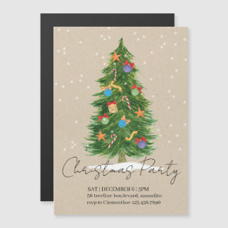Magnética árbol feliz - invitación de Navidad